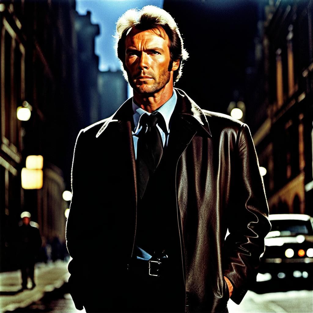 Cinematic Portrait of Clint Eastwood as Harry Callahan