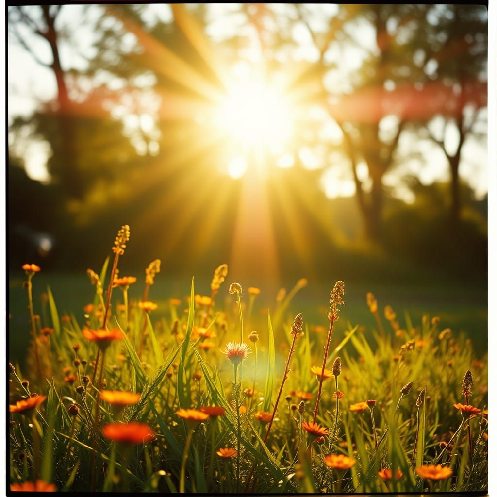 Ethereal Summer Landscape with Cinematic Flair