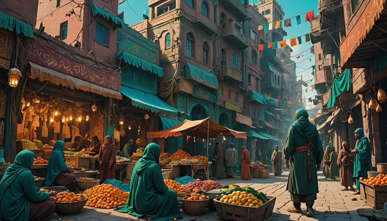 Hazrat Umar Helping Woman: Fantasy Concept Art
