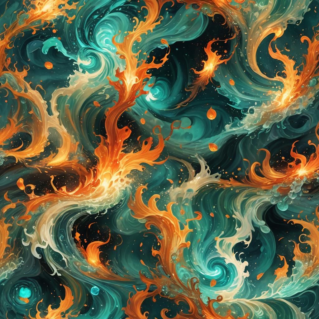 Fantasy Elements Collide in Vibrant Vortex