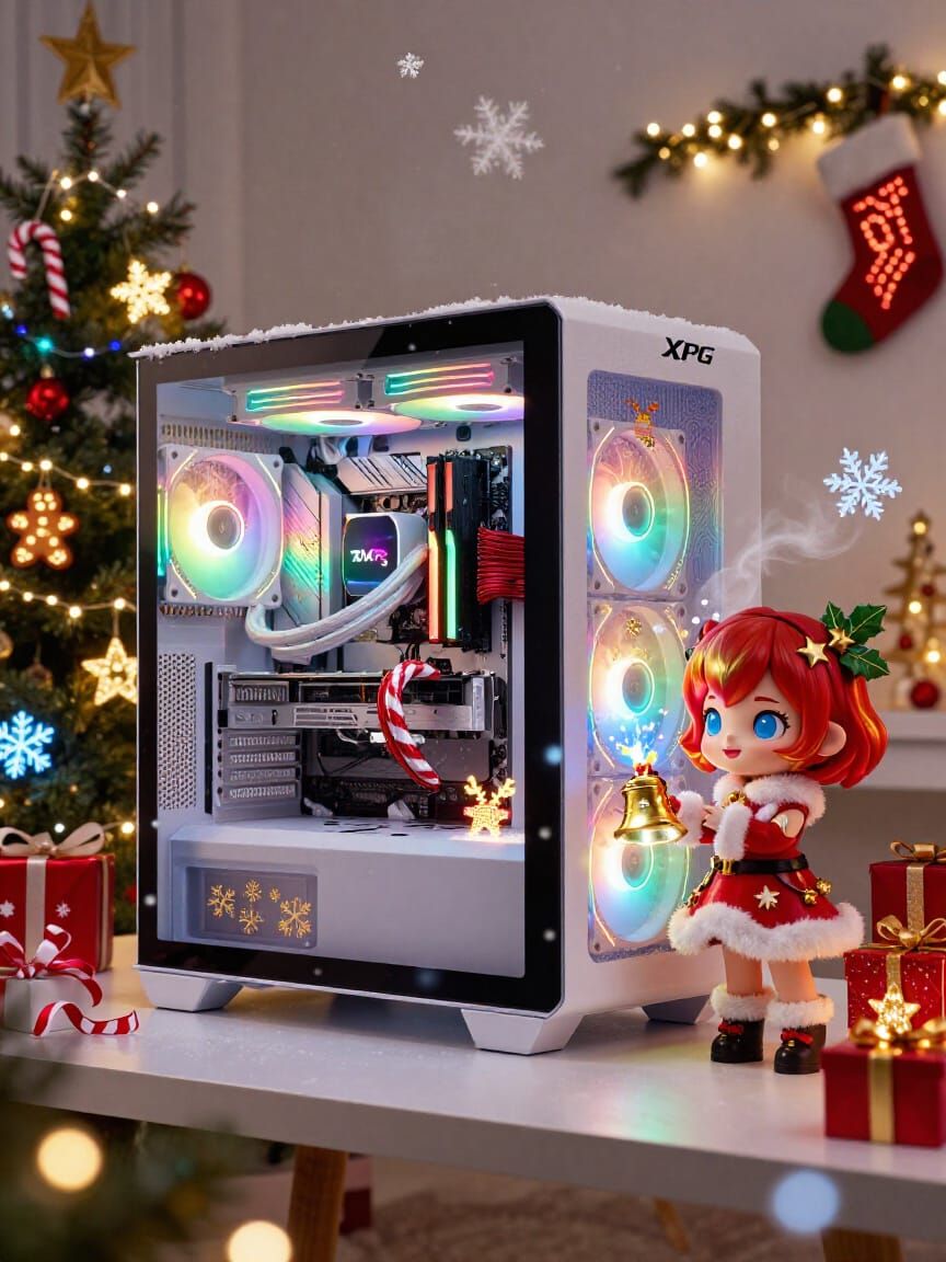 Futuristic Christmas Gaming PC: Santa's Cyber Sleigh Engine ...