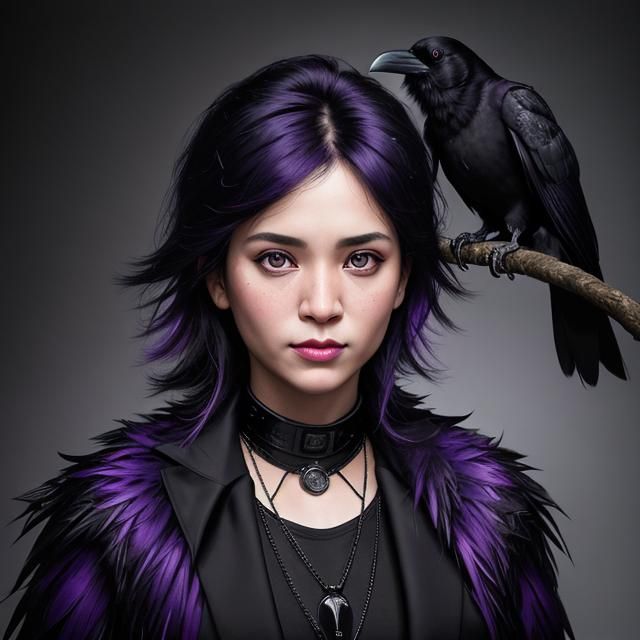 Sleek Raven in Rich Midnight Hues