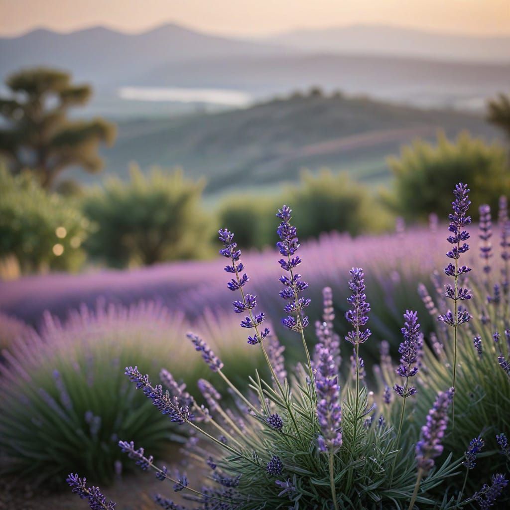 Lavender Sunset on the Horizon