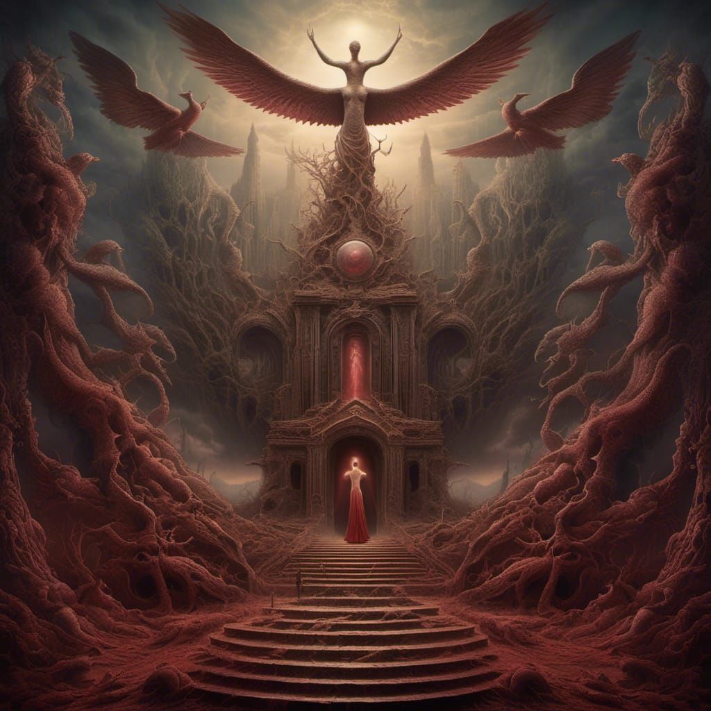 Ethereal Atherns in Vibrant Spectral Light