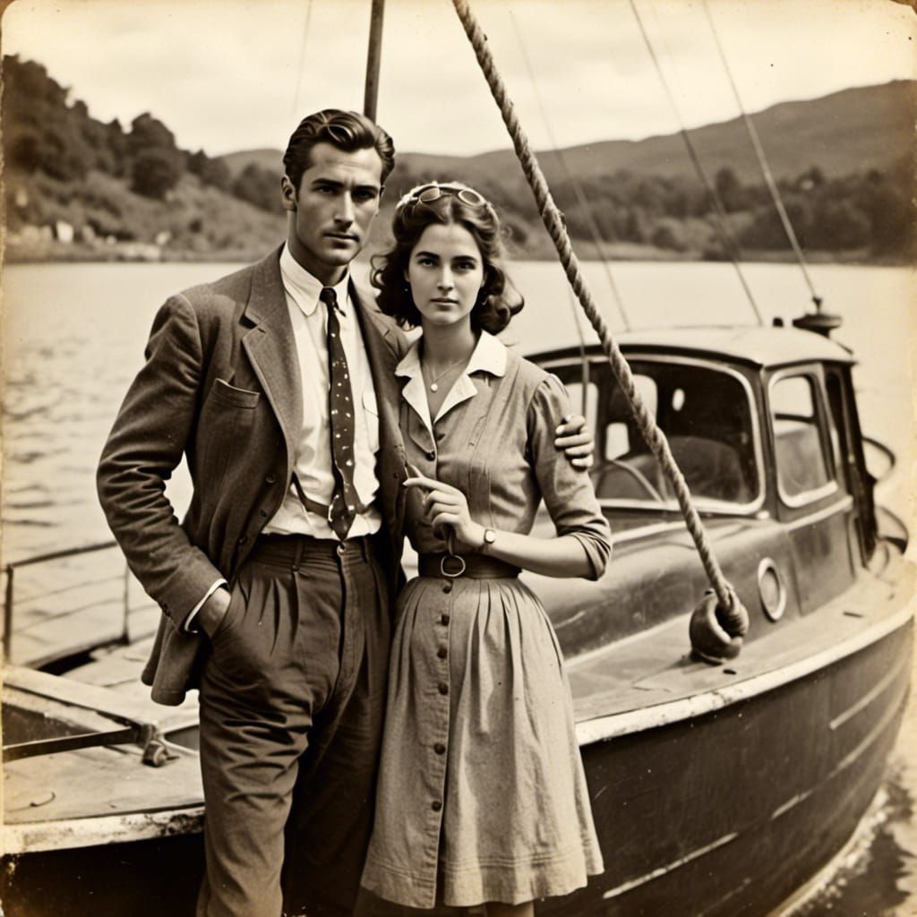 Vintage Ship Captain in a Classic Photo-Portrait