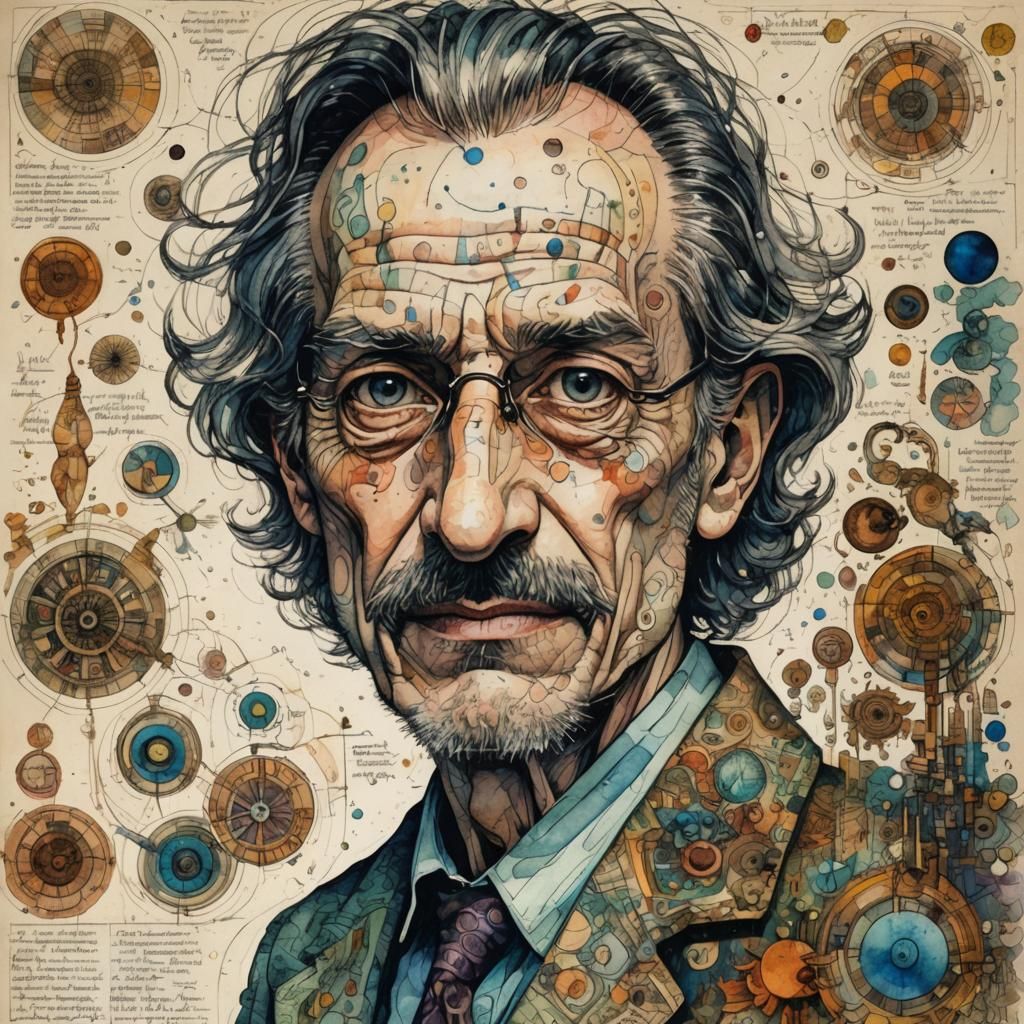 Psychoanalyst in Ancient Illuminated Manuscript Style