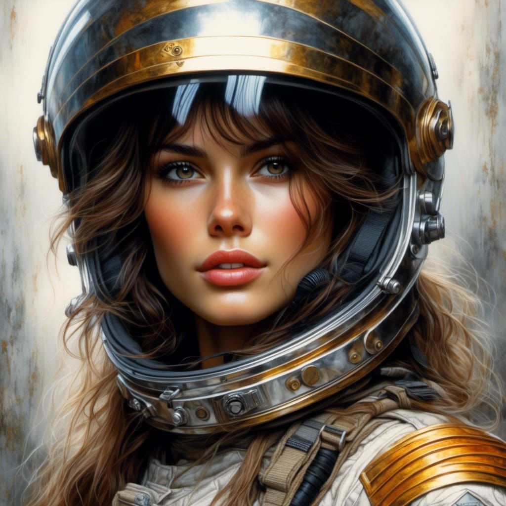 Italian Astronaut in Hyper Detailed Realistic Art