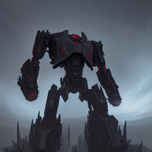 Giant Robots in Epic Cyberpunk Battle