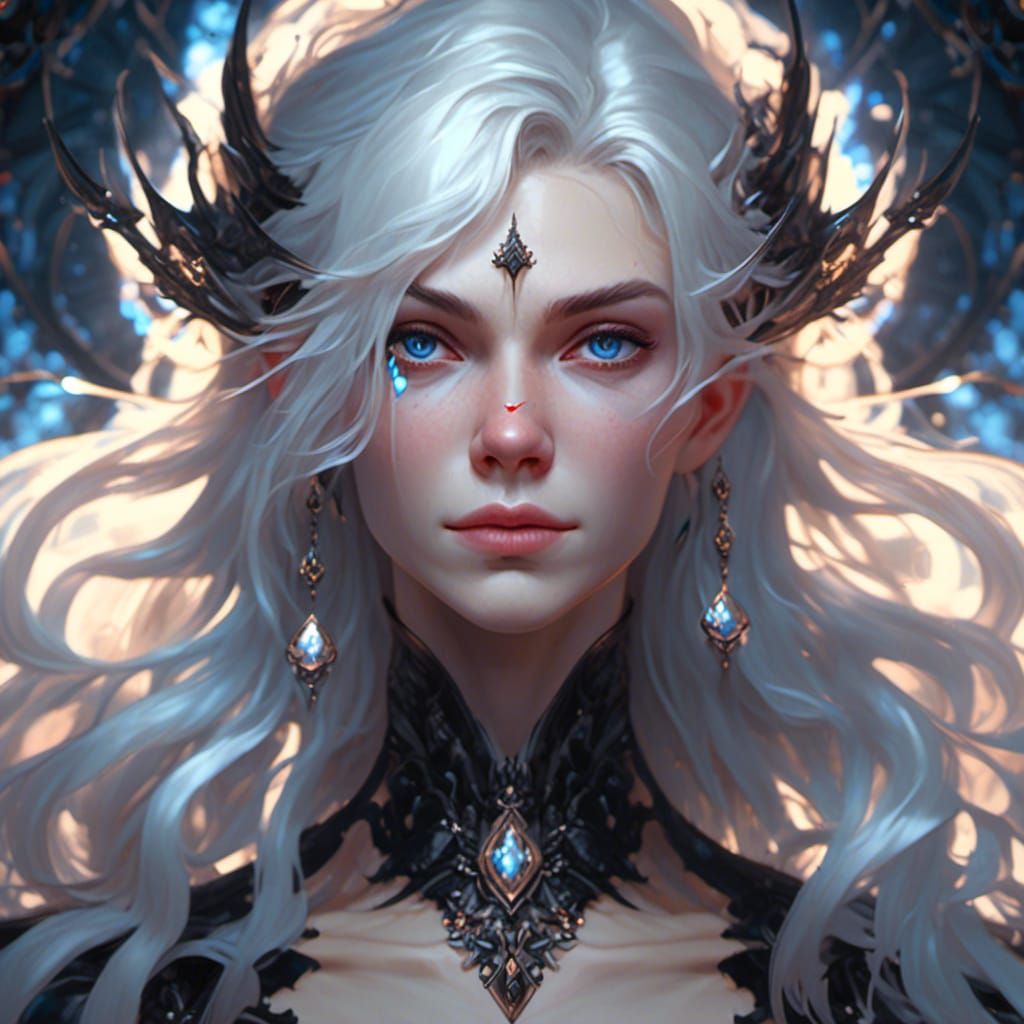 Ethereal Vampire Cleric in Hyperrealistic Portrait