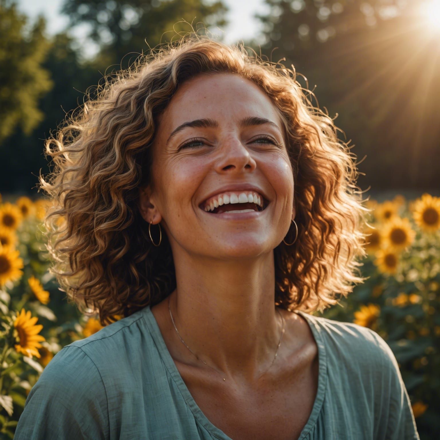 Golden Afternoon Bliss in Cinematic Lighting