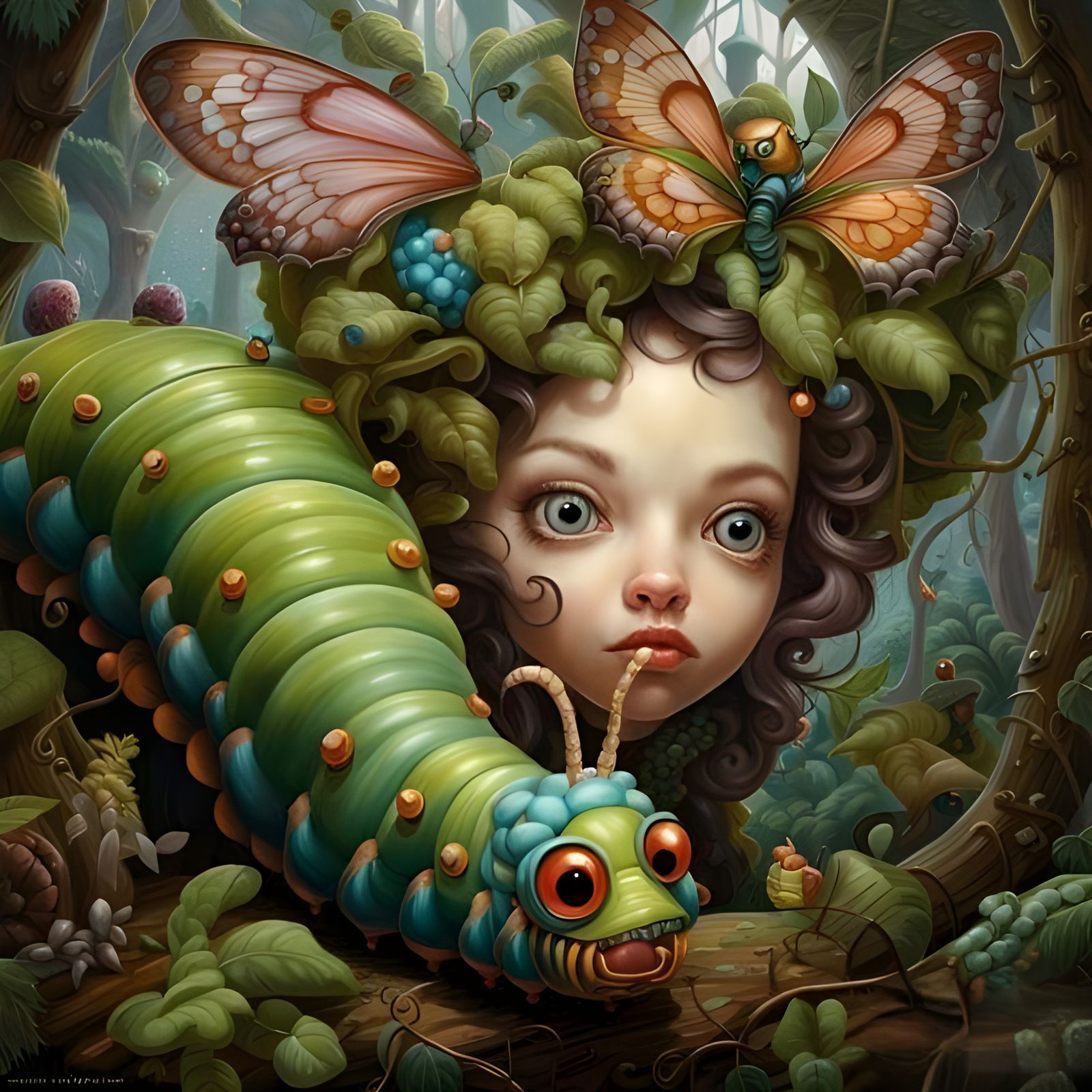 Fantasy caterpillar world