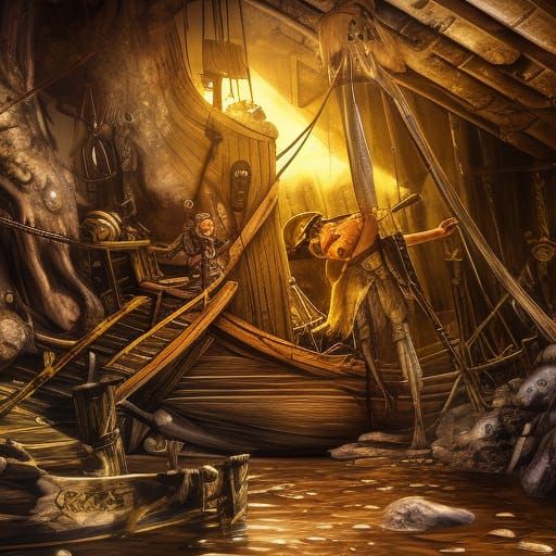 Pirates hideout underground
