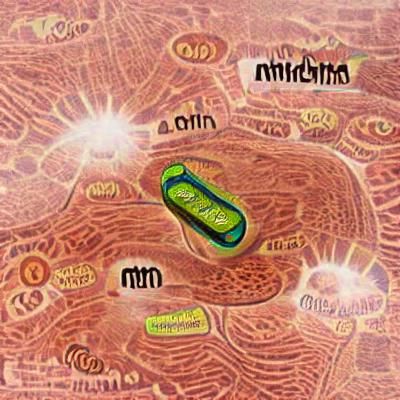 Biological Cell Organelle in Vibrant Color Scheme
