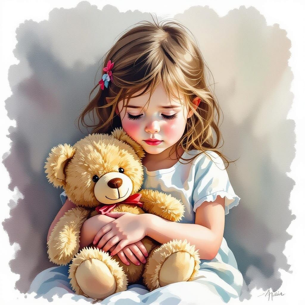 Innocent Attachment in Watercolor