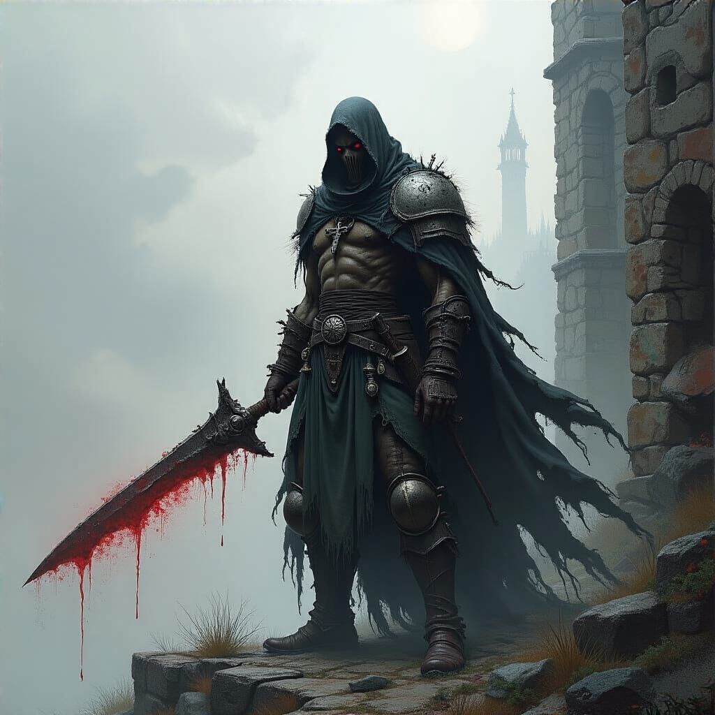 Epic Grimdark Fantasy Art in Rosiński Style