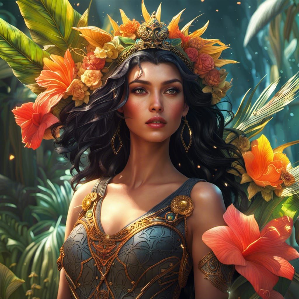 Summer Fantasy Princess in Tropical Splendor