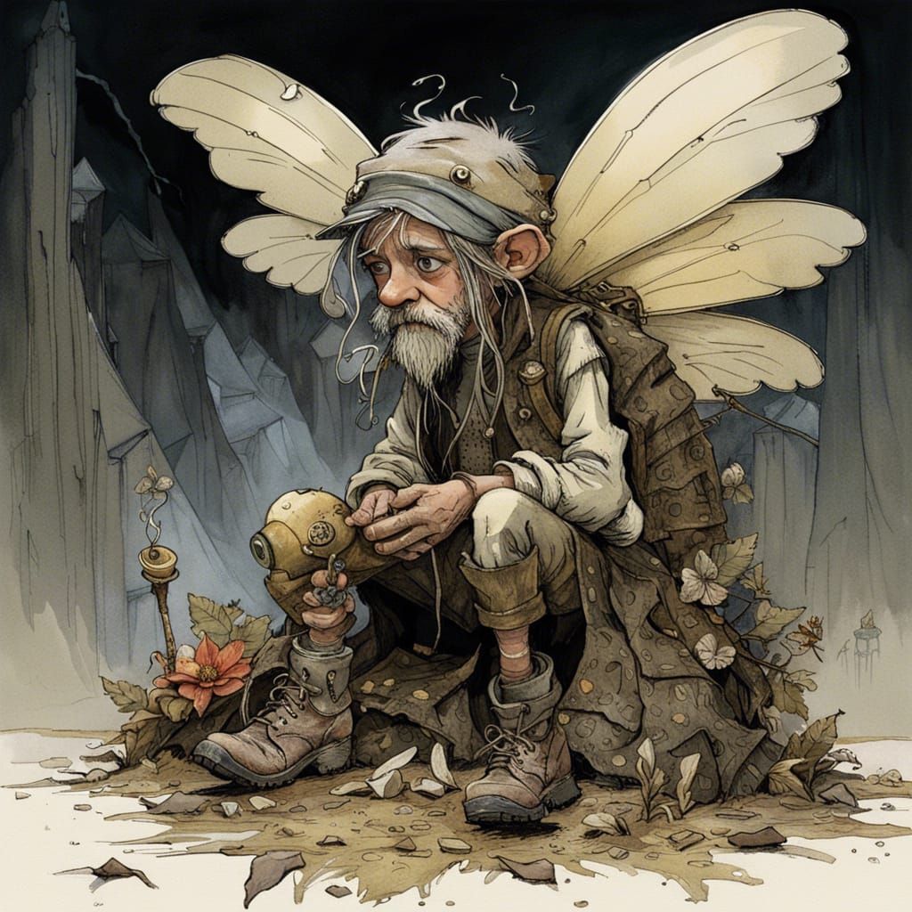 Cute Fairy Lost in a Post-Apocalyptic Wonderland