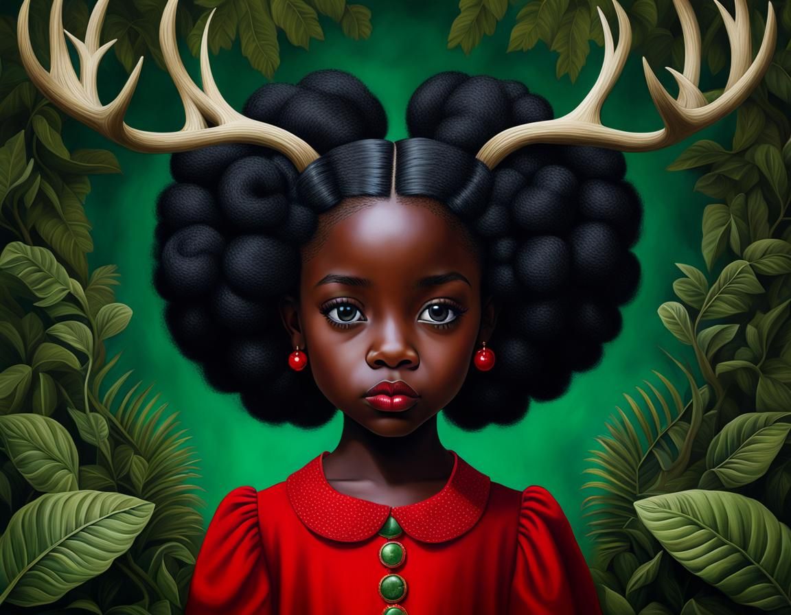 Little Melanin Girl in Tetradic Colors