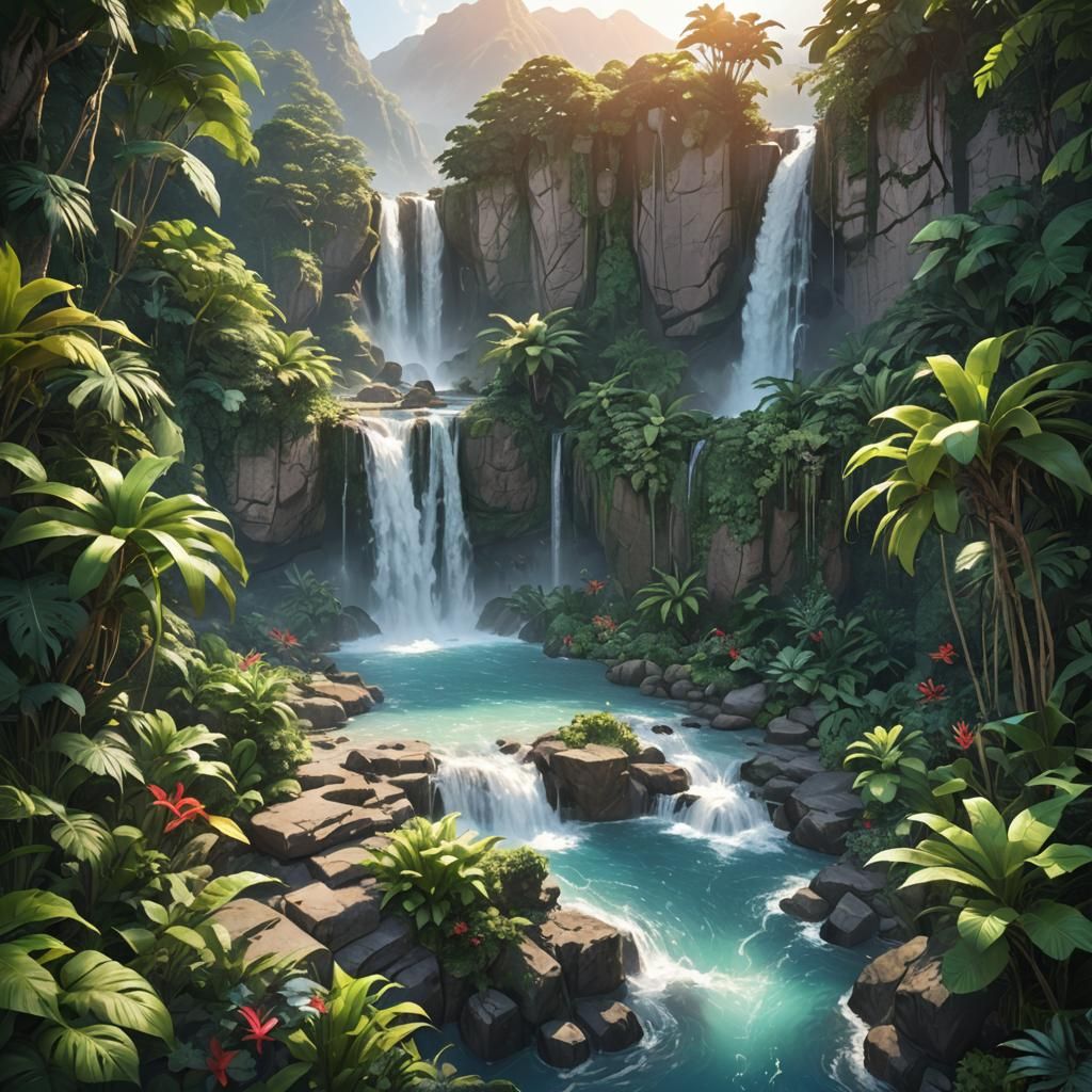 Surreal Tropical Masterpiece in 8K Resolution