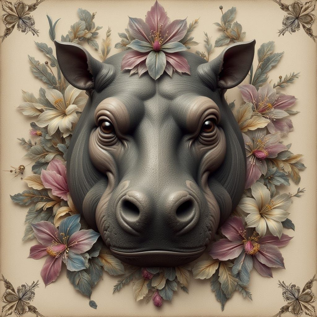 1920s Style Hippo with Dreamy Aesthetic