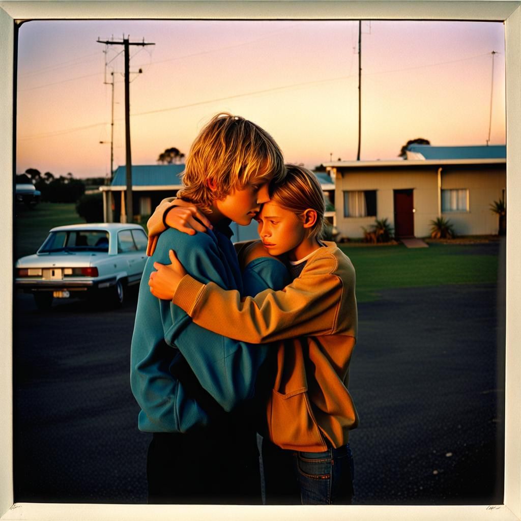 Family holiday polaroid