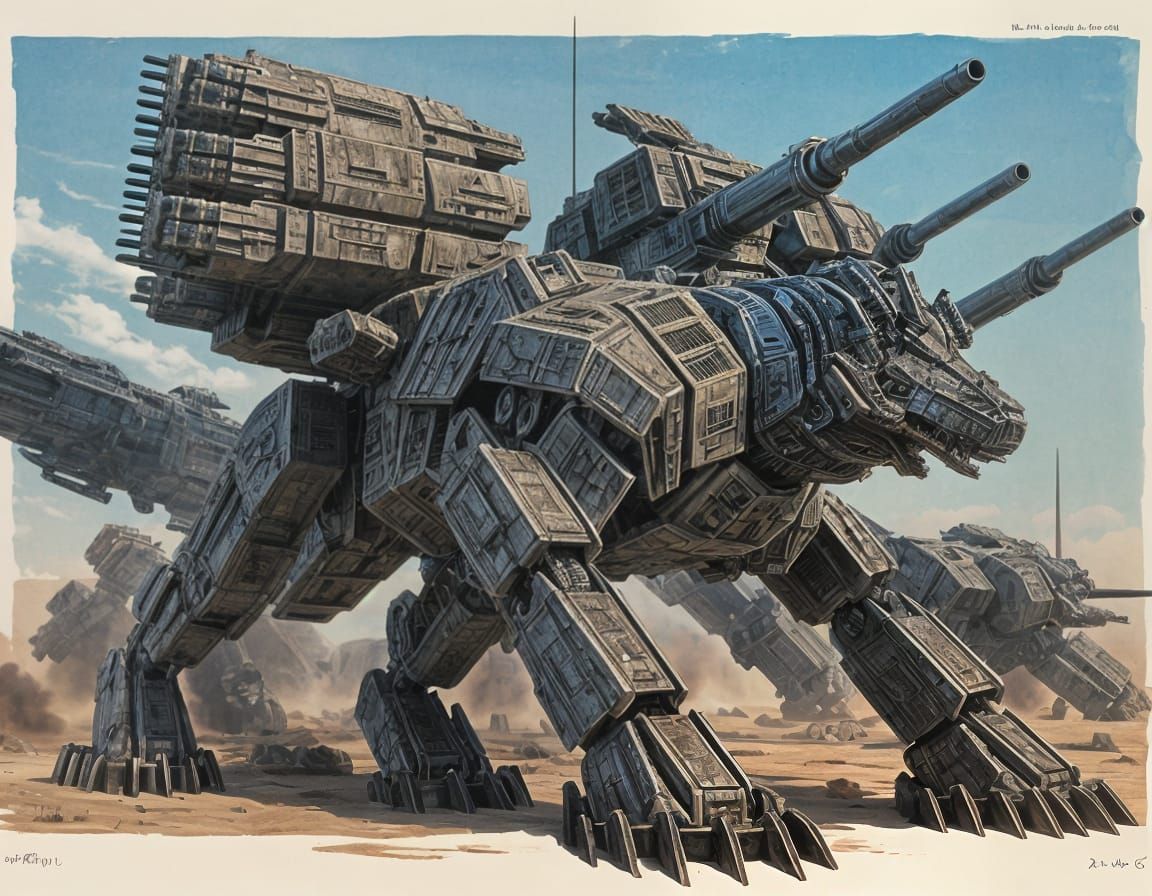 Armored Zoid Head in Mecha Style