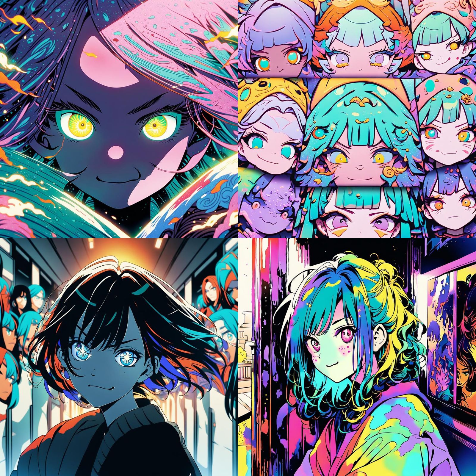 Girl with a Confident Smirk in Japanese Anime Style