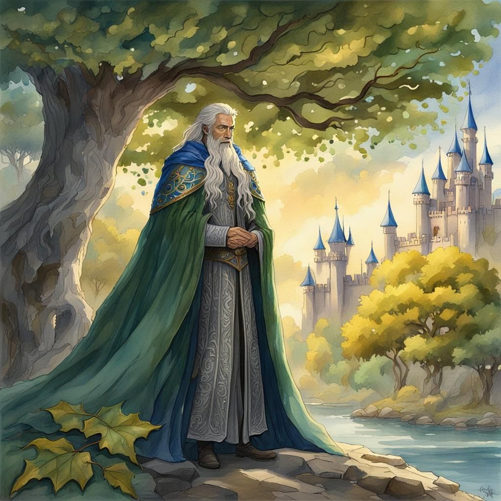 Ethereal Elf Lord in a Verdant Realm