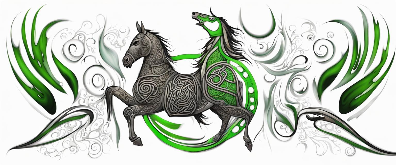 Tree Wizard in Celtic Armor with Energetic Background