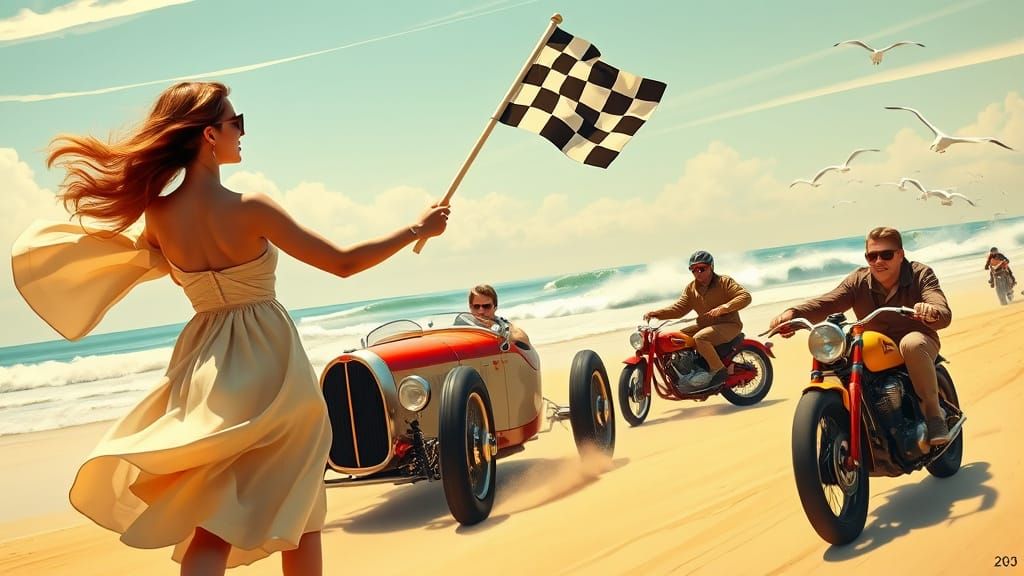 Beach Racing Revival in Vintage Style