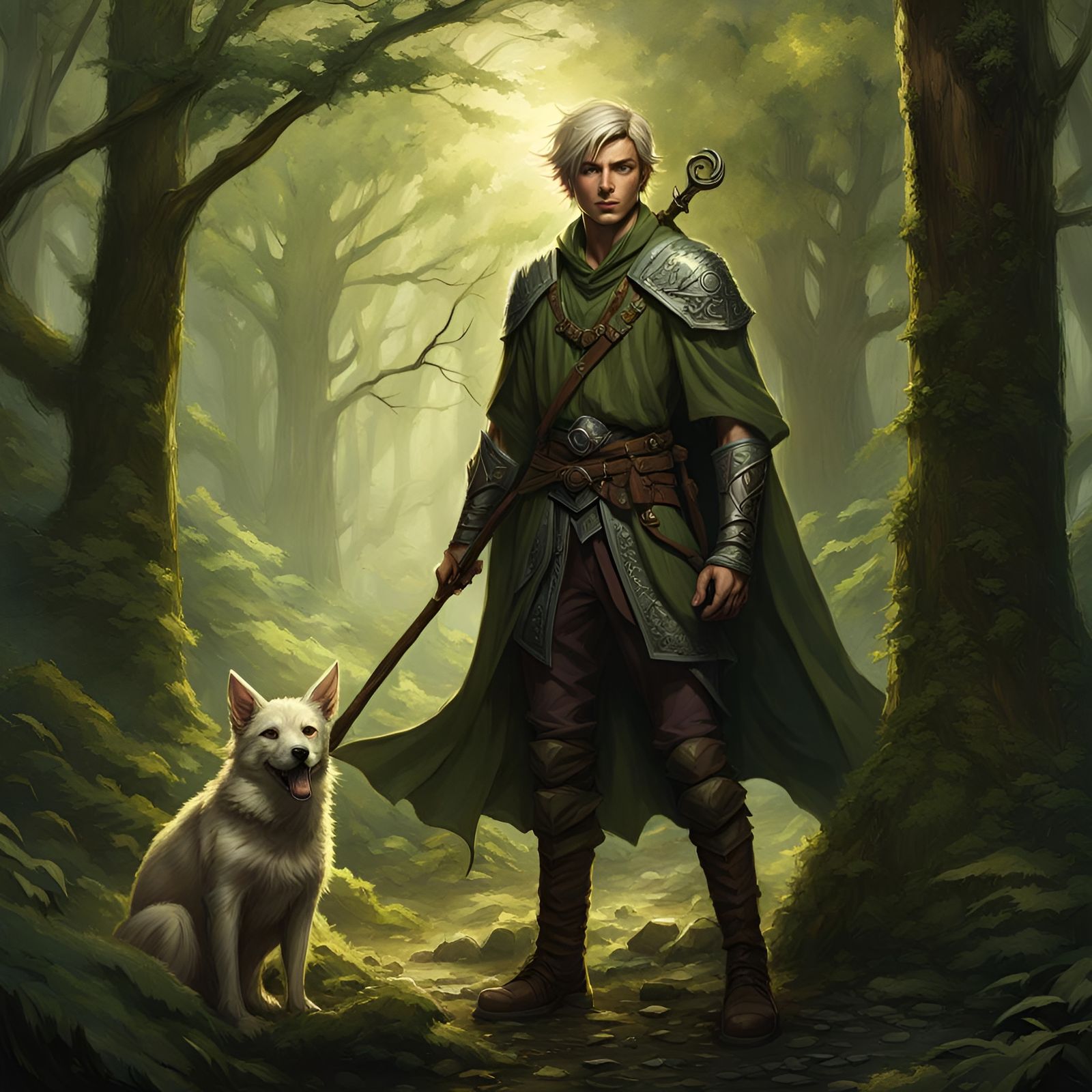 Half-elf sorcerer in the woods #5