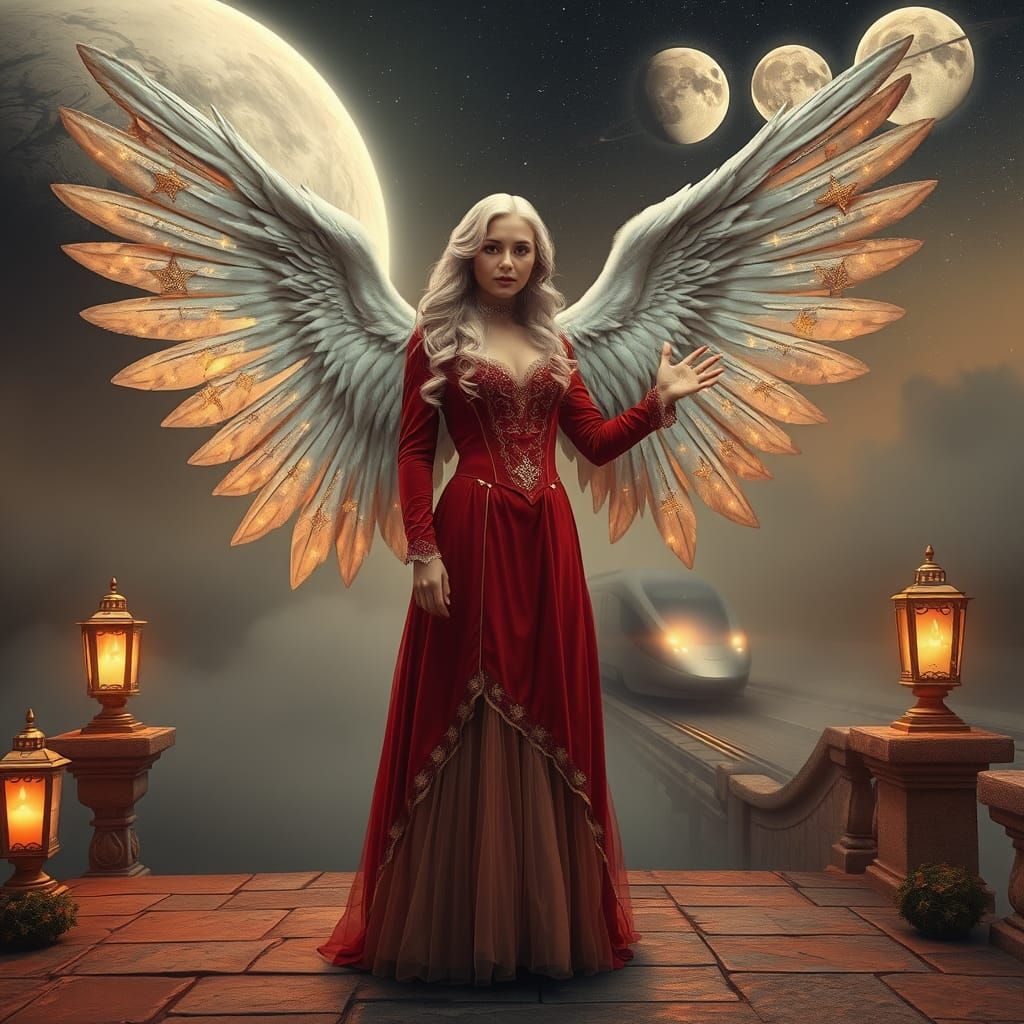 Angel of Elegance in Victorian Splendor