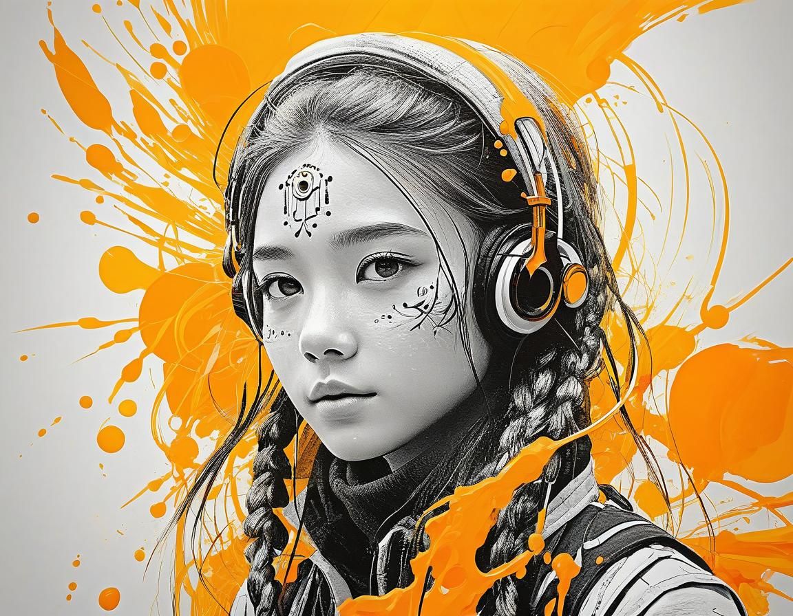 Cyberpunk-Inspired Minimalist Artwork