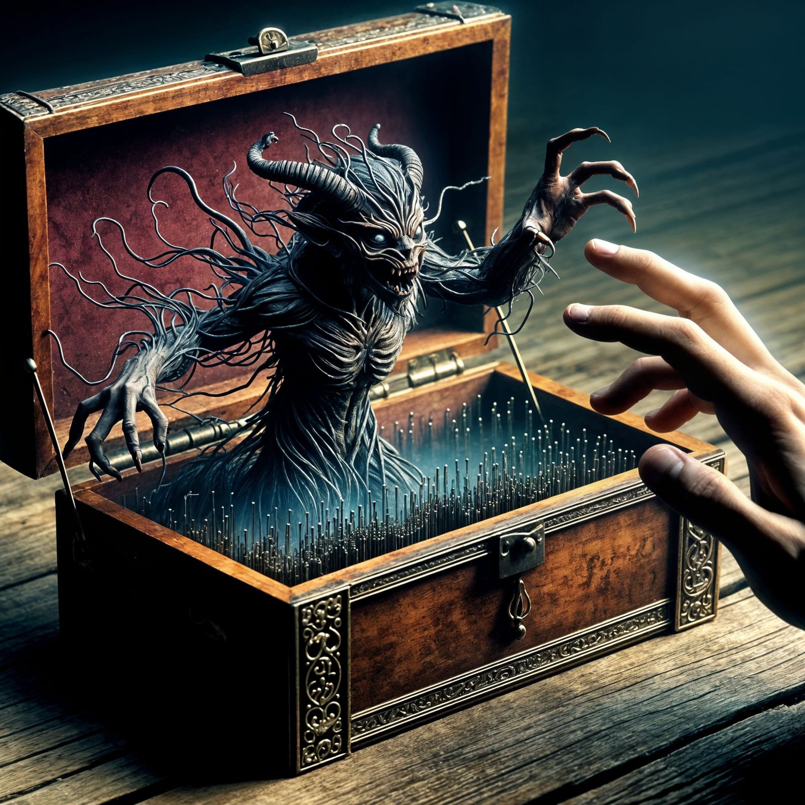 Music Box Demon: Detailed Matte Painting