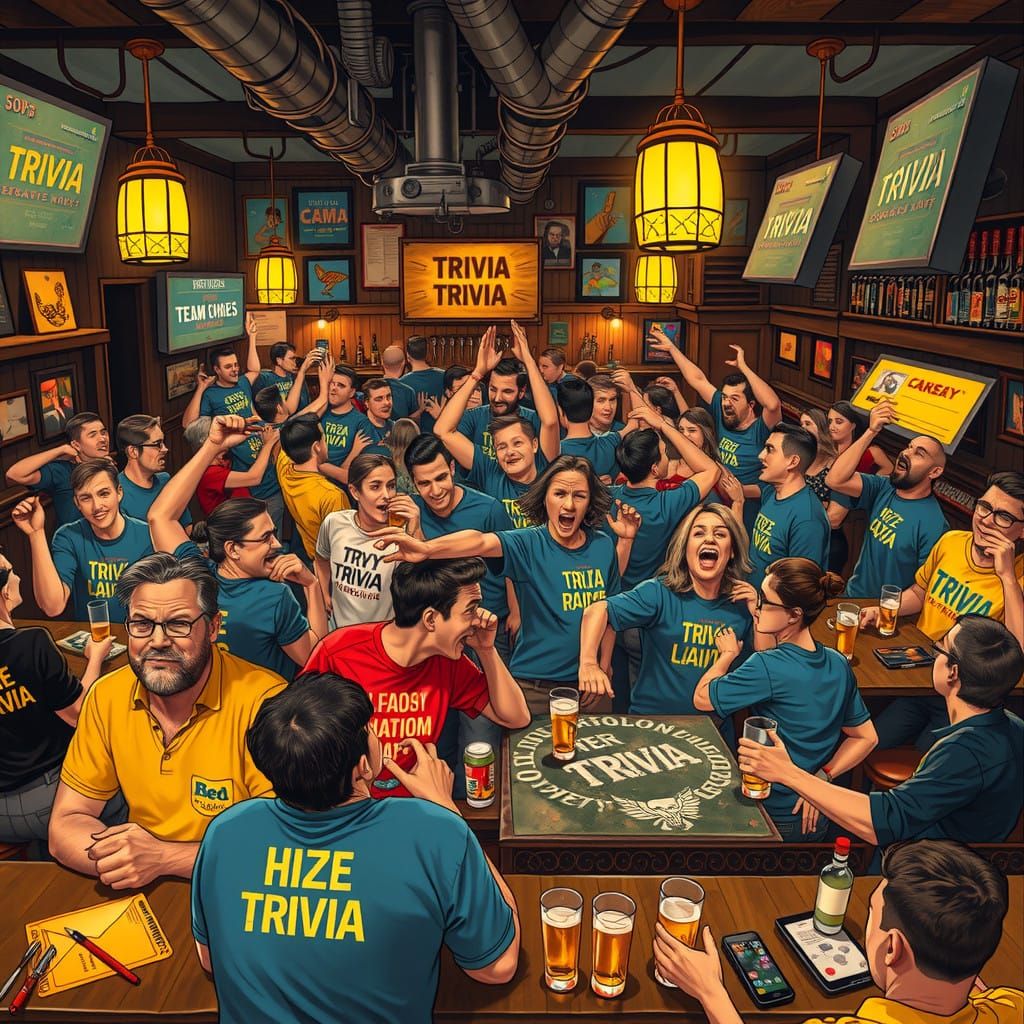 Barroom Brawl Erupts During Trivia Night in a Chaotic Atmosp...