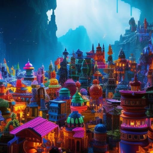 Colorful Toy Box in Hyperdetailed Photorealism