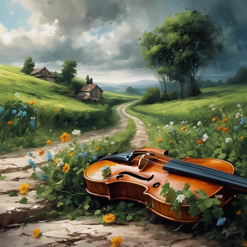 Enchanting Rural Portal in Vibrant Colors