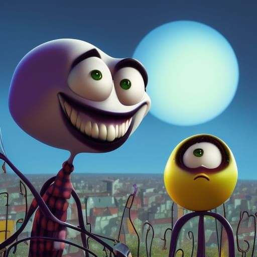 Gothic Animated Nightmare in Bright Colors