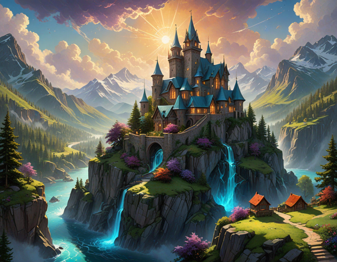 Ethereal Fantasy on the Amethyst Cliffs