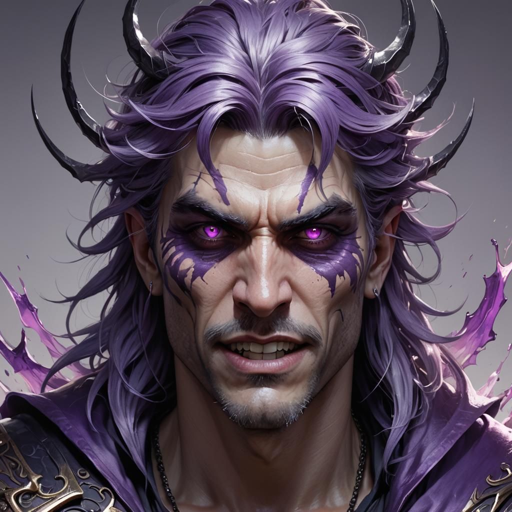 Dark Fantasy Warrior in Triadic Colors