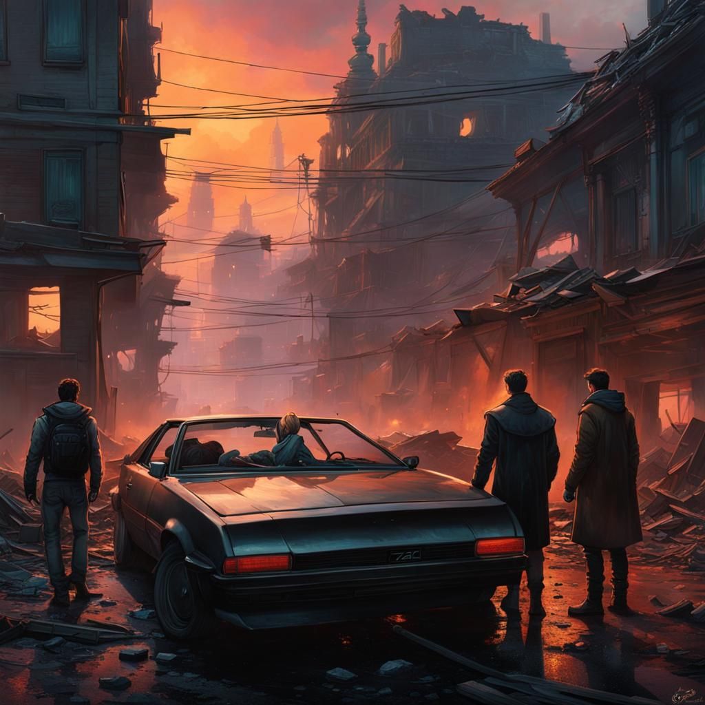 Cyberpunk Apocalypse in 2099 Germany