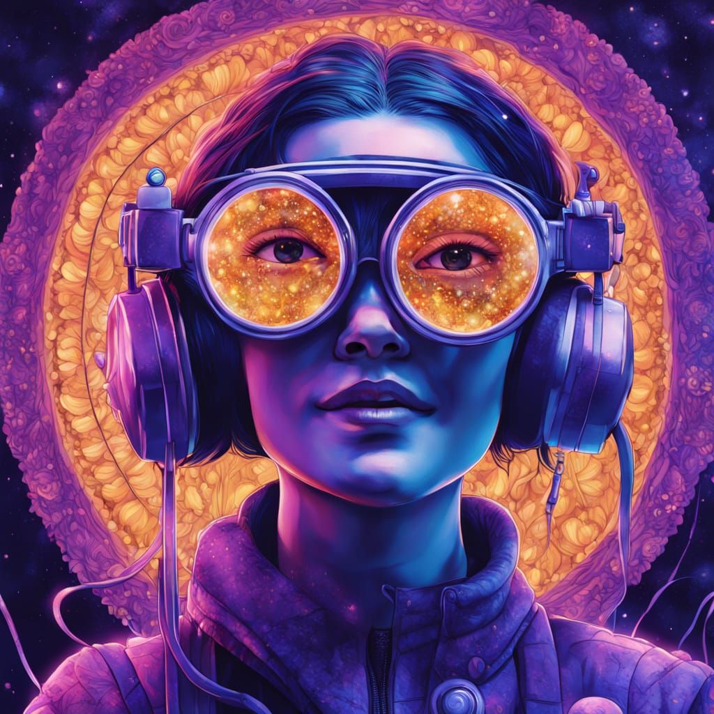 Surreal Migraine Relief Goggles in Vibrant Electric Eel Styl...