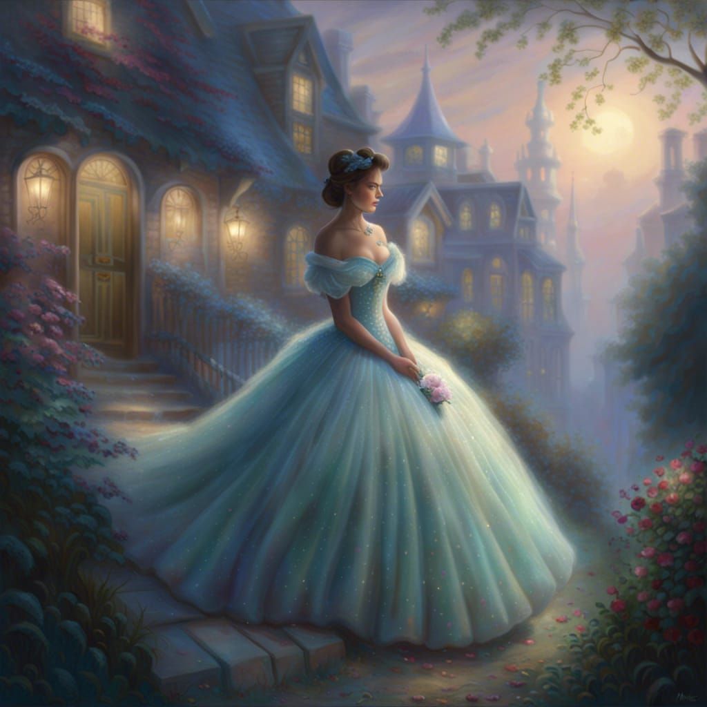 Ethereal Maiden in a Whimsical Ballgown