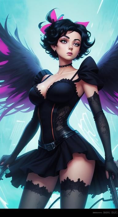 Betty Boop. HDR photo-quality. Style Art by Luis Royo. Extra...