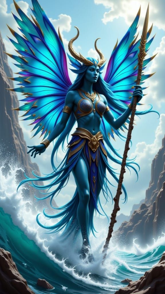 Na'Vi Queen Leads Army with Peacock Wings