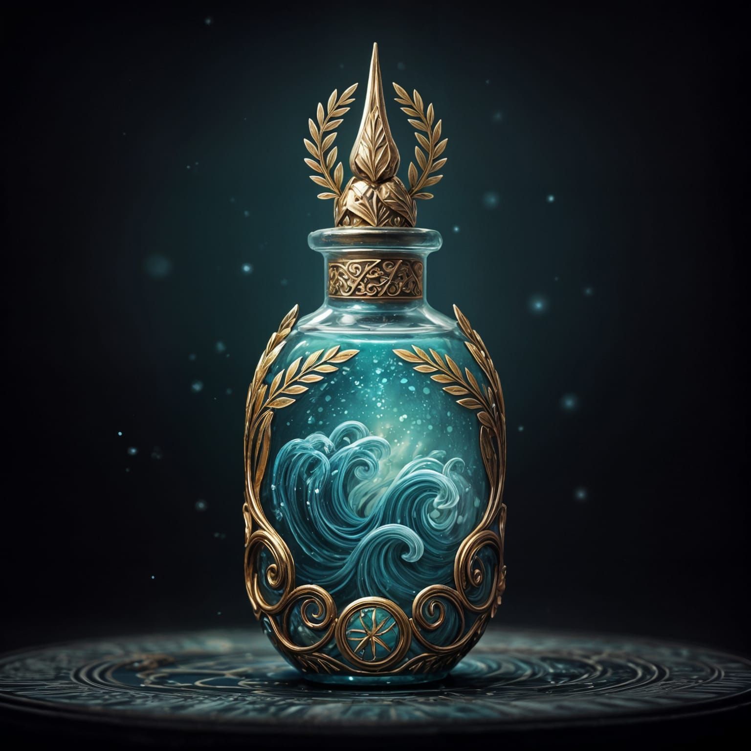 Greek Vial with Mutating Water from Zoanthys