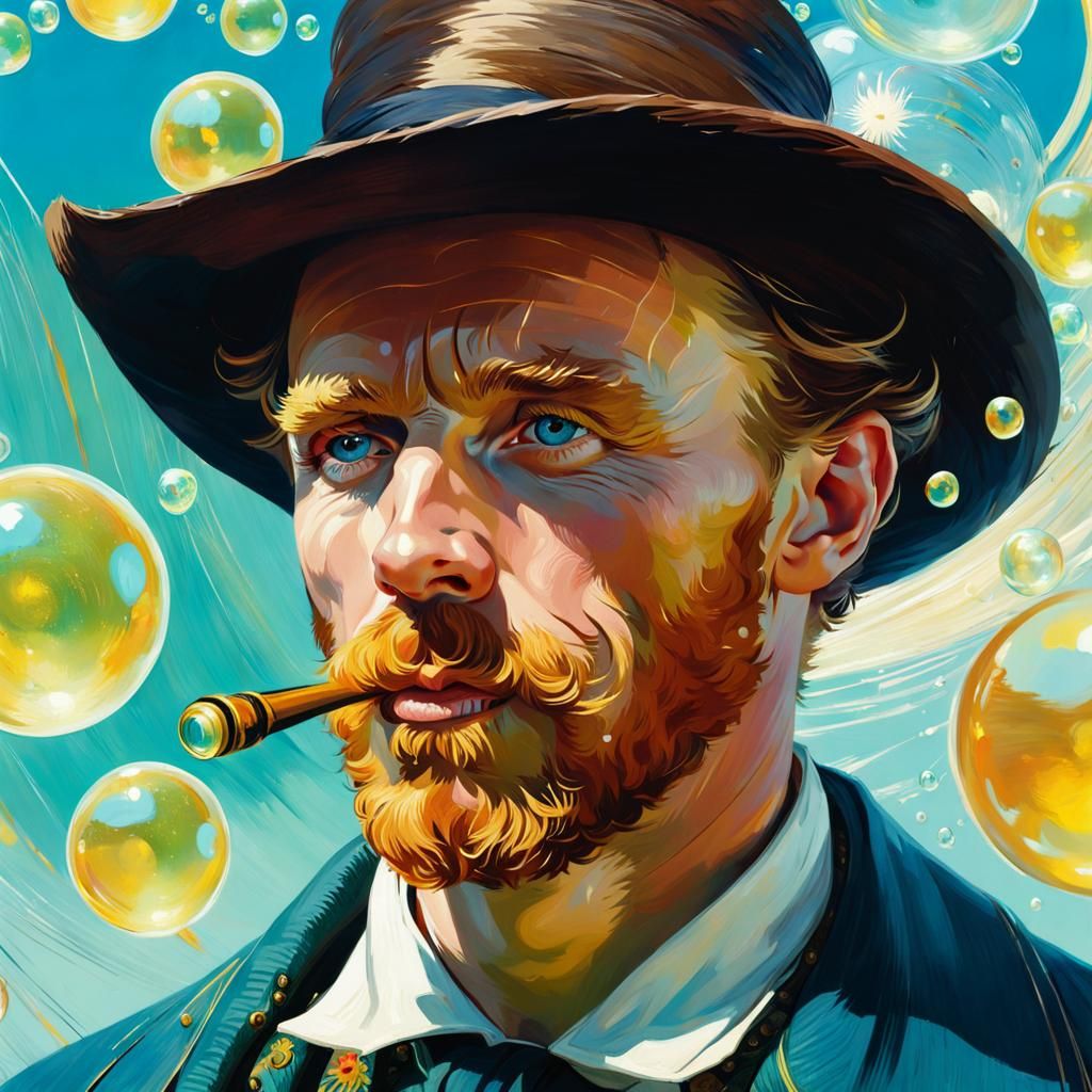 Vincent Van Gogh in Whimsical Wonderland