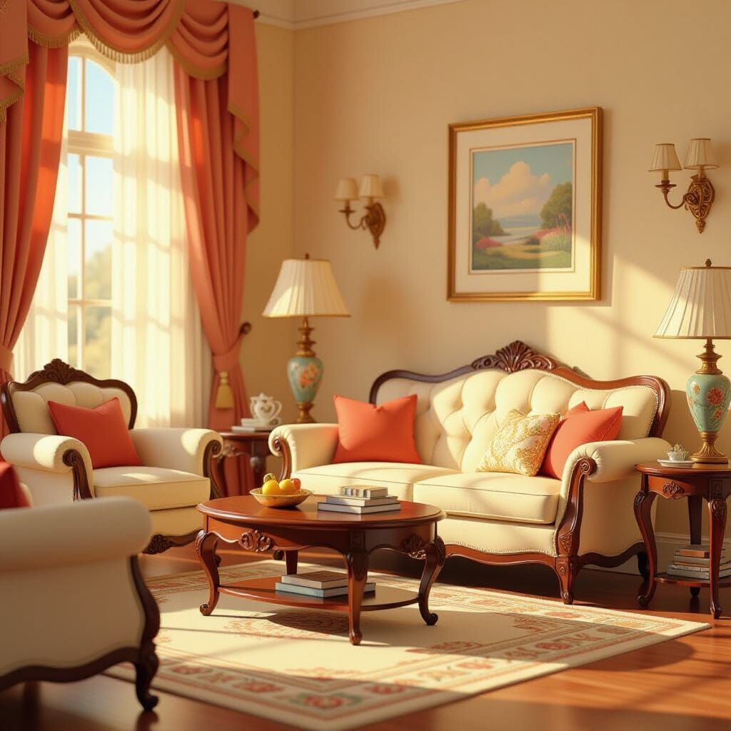 Mannequin in Cozy Room, Disney Animation Style