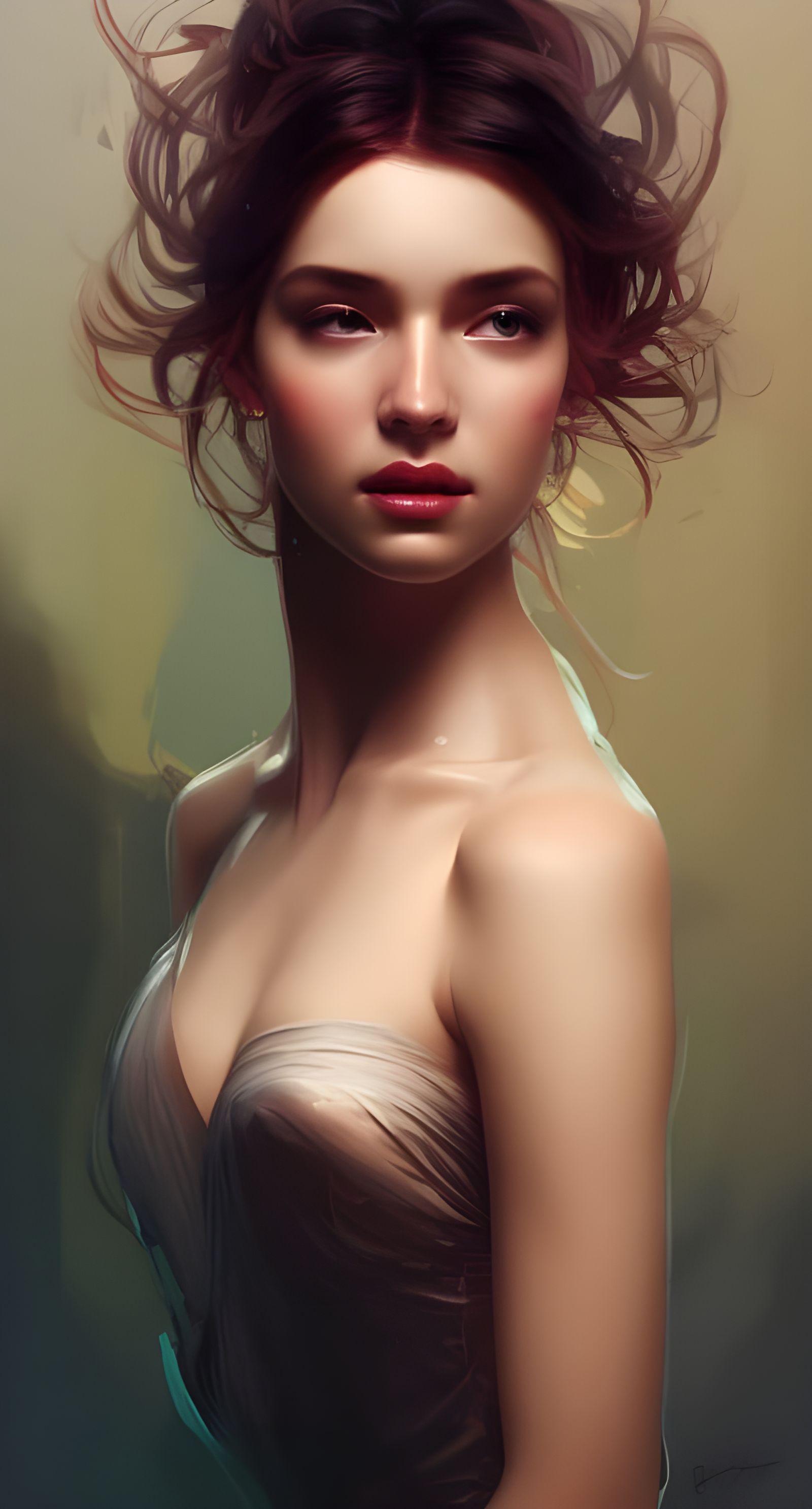 Ethereal Goddess in Triadic Hues