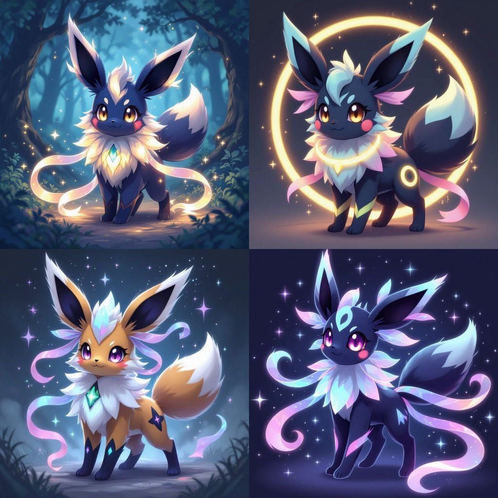 Custom Eevee Evolution Blending Sylveon and Umbreon